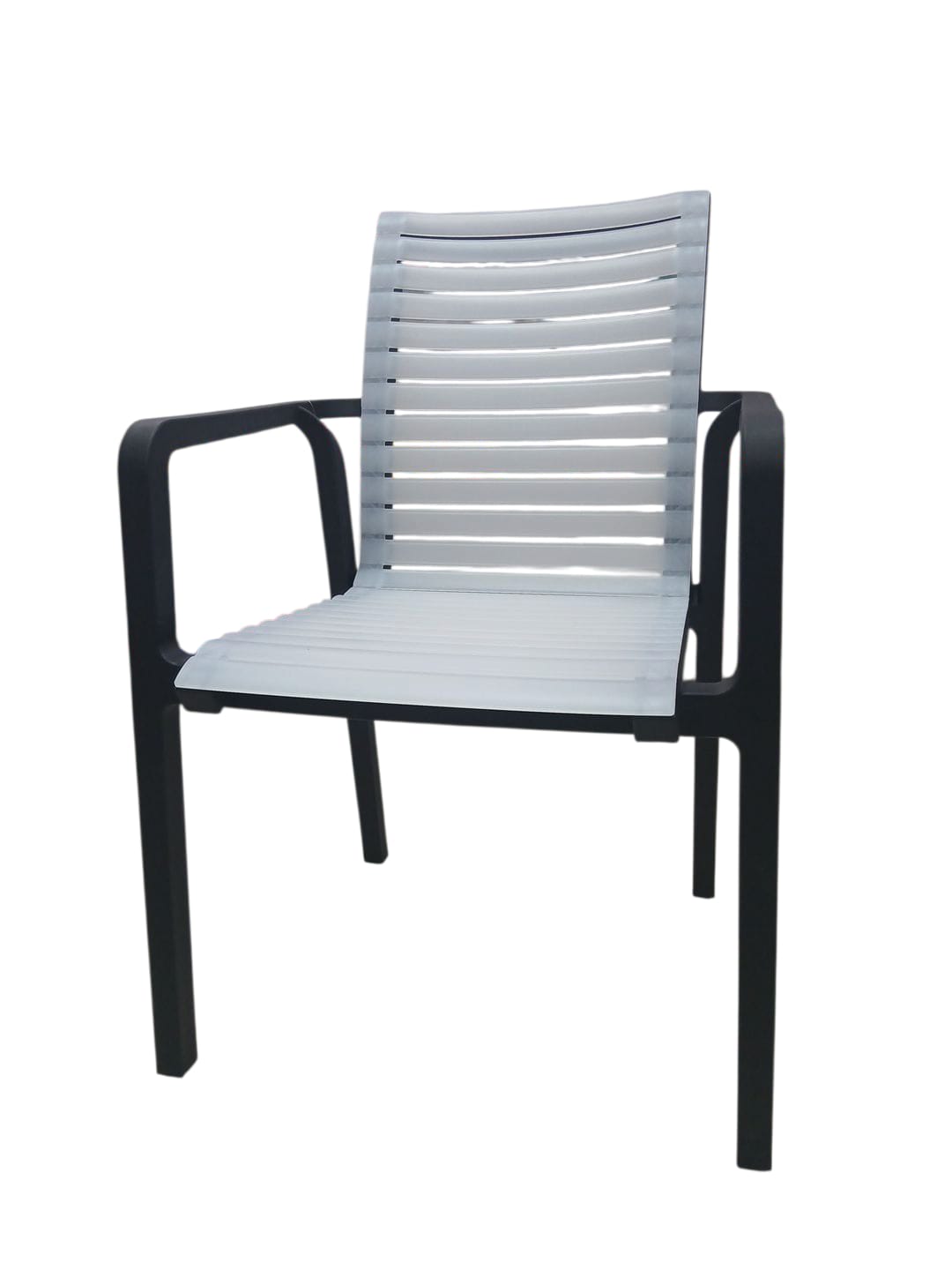 Silla con Respaldo Transparente Negra