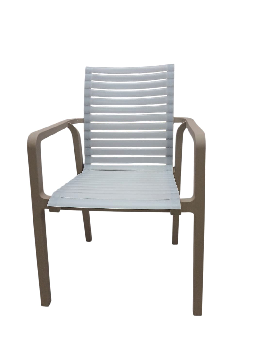 Silla con Respaldo Transparente Taupe