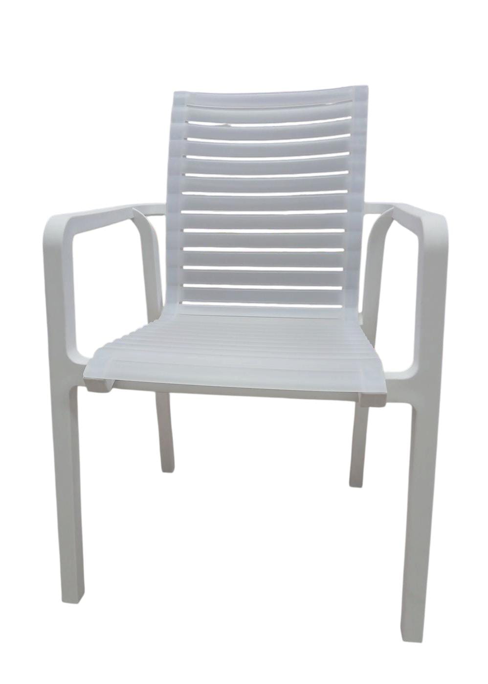 Silla con Respaldo Transparente Blanca