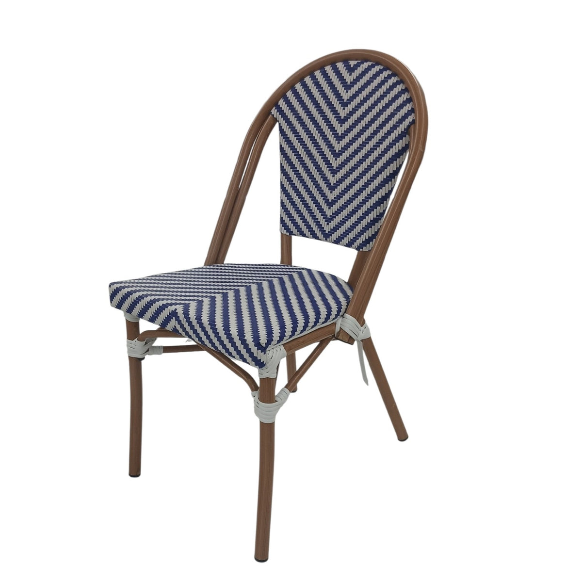 Silla Bistro para Restaurante Azul y Blanca